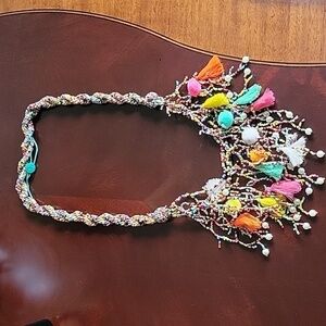 Multicolor Bead Long Necklace